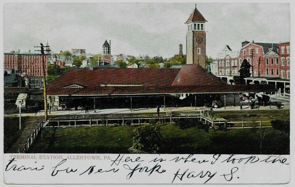 Taking the Train to New York Allentown, PA (circa 1905) History In