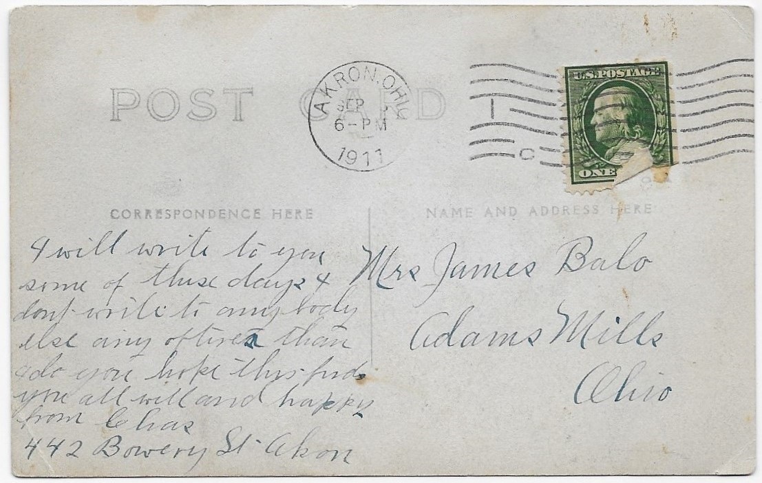 Naomi Krause is Growing Up Adams Mills, Ohio (1911) History In The