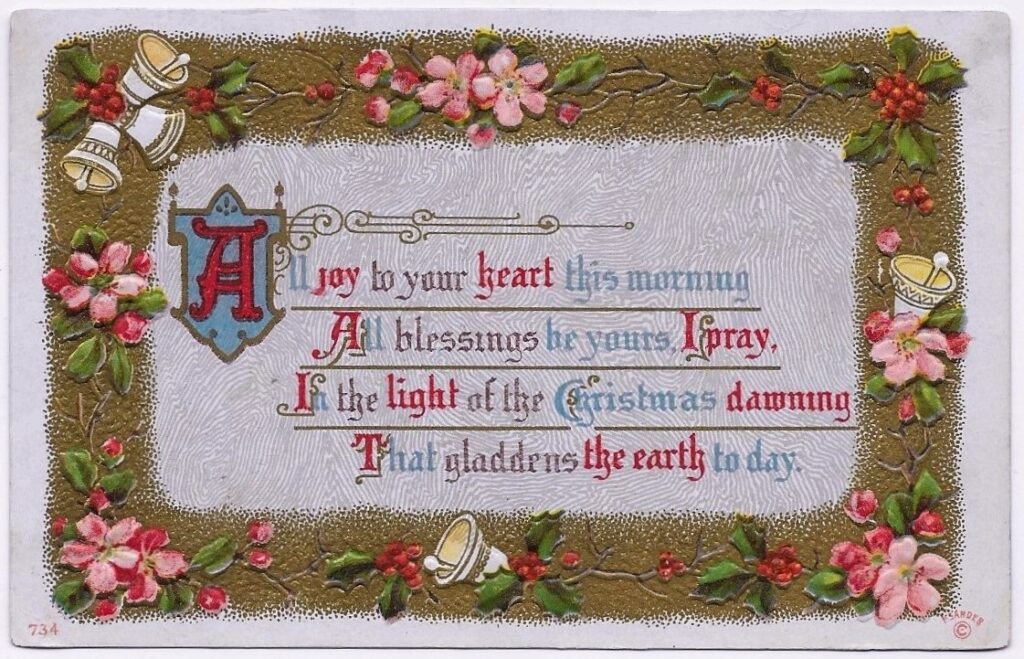 “All Joy to Your Heart” St. Johnsbury, Vermont (circa 1910) History