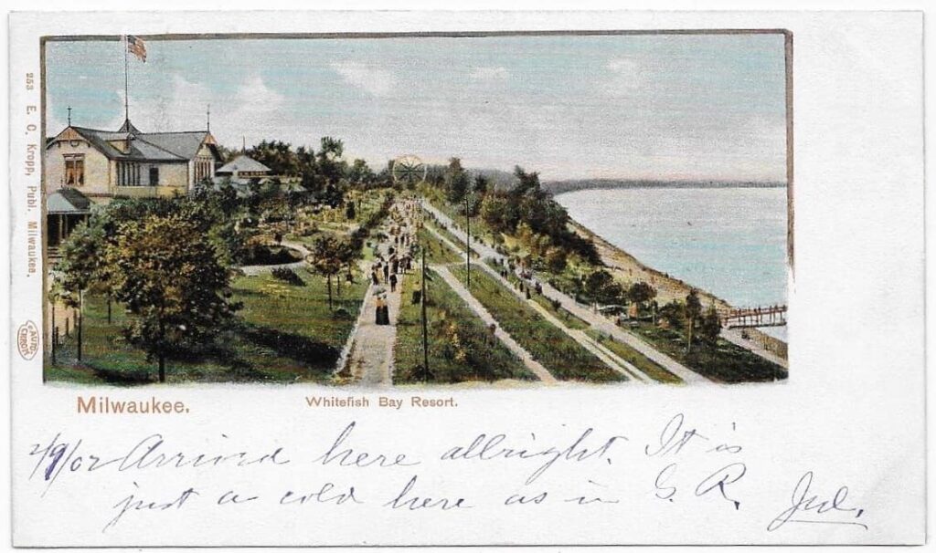Visiting the Beach in February Whitefish Bay, Wisconsin (1902