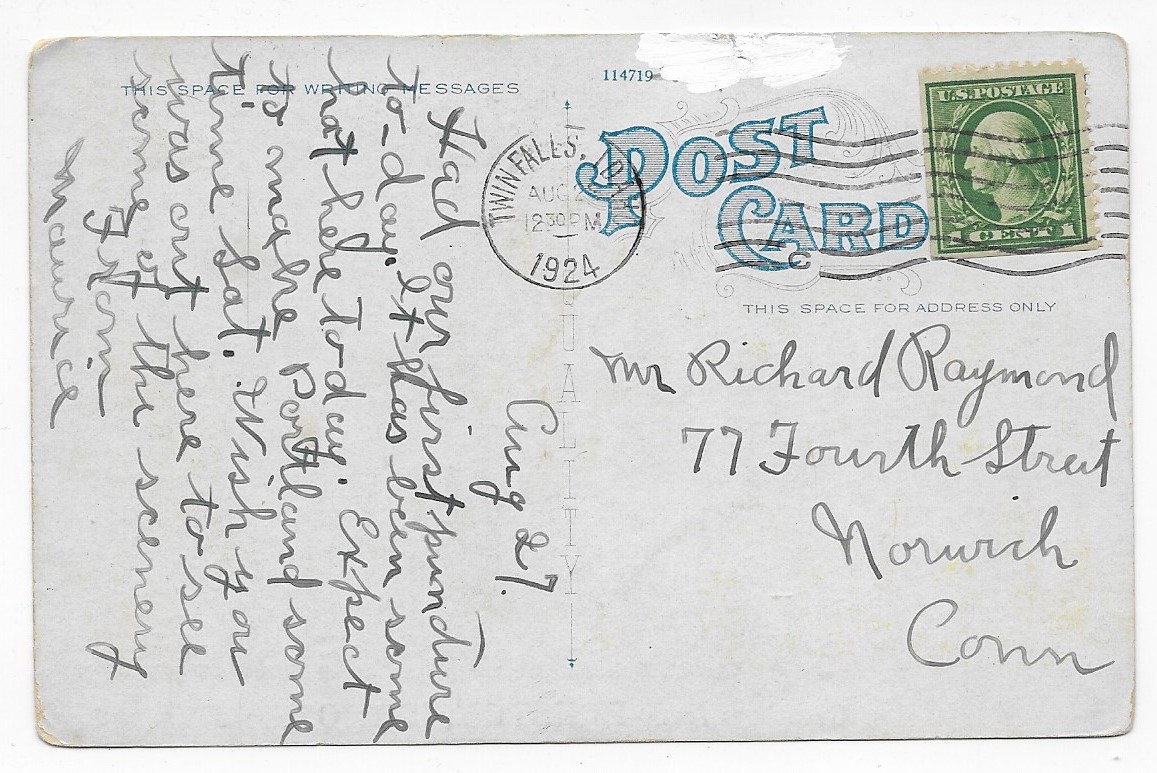 “We Had Our First Puncture” Preston, Idaho (1924) History In The