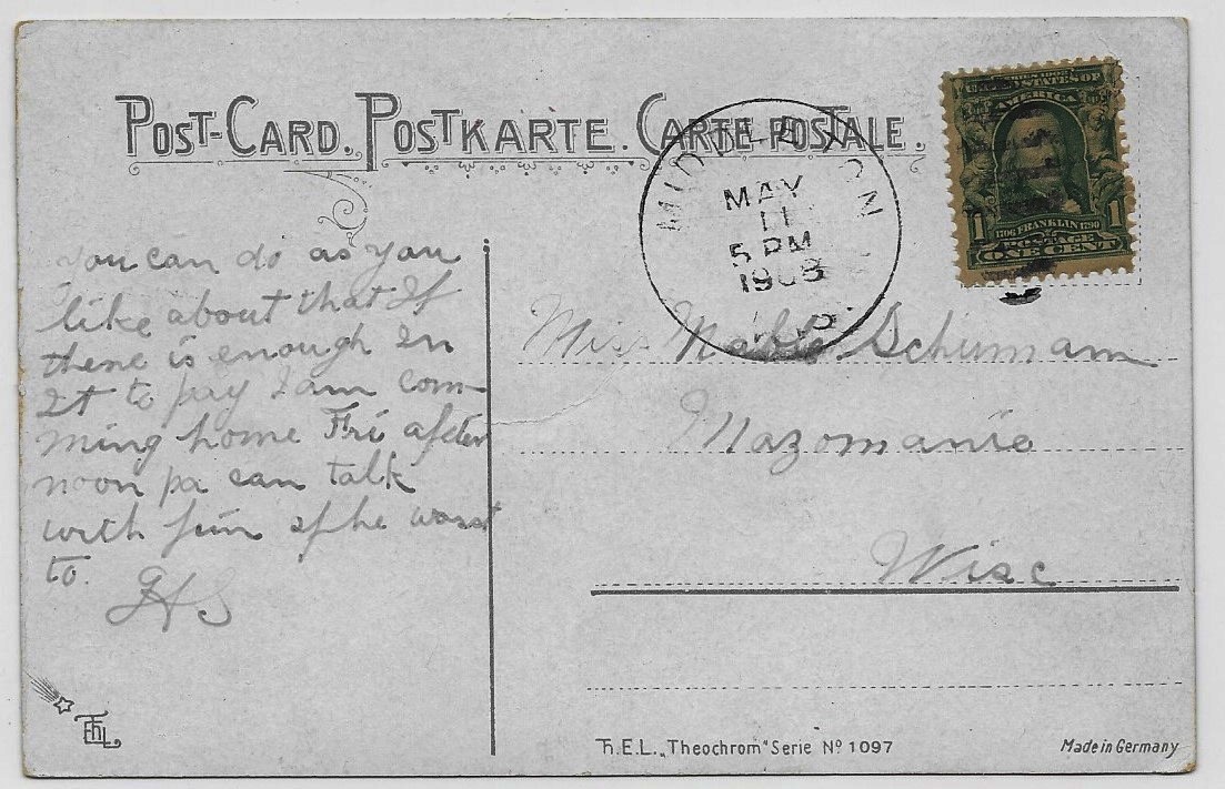 Office Romance – Middleton, Wisconsin (1908) - History In The Mail ...